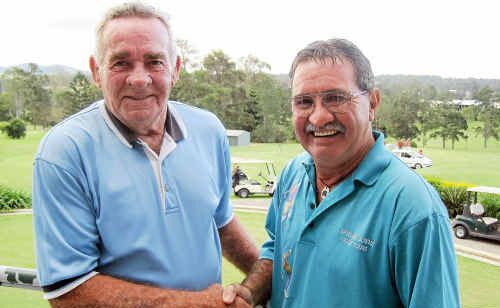 Doug Sutton and Alwyn Geary make a great team out on the golf course. Doug Sutton and Alwyn Geary make a great team out on the golf course.